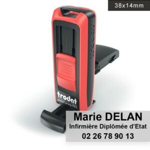 Tampon Trodat Mobile Printy 9511 - 3 lignes - 38x14 mm